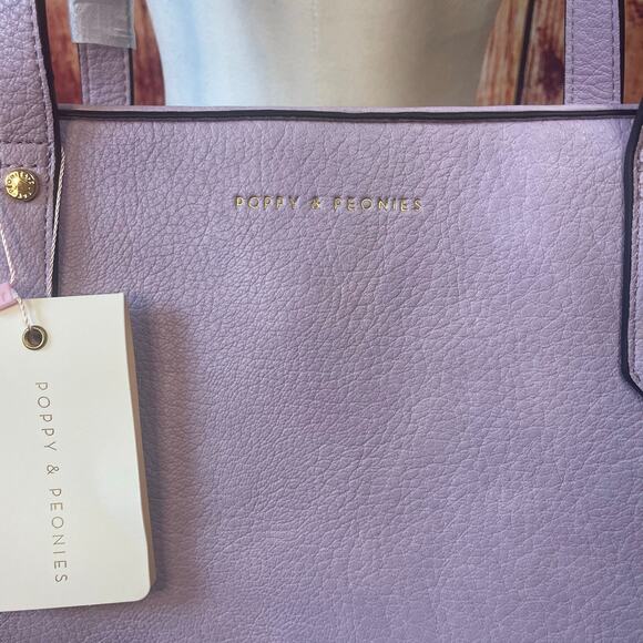 NWT Poppy & Peonies Go Getter Violet purple crossbody strap laptop sleeve GIFT - Picture 3 of 8